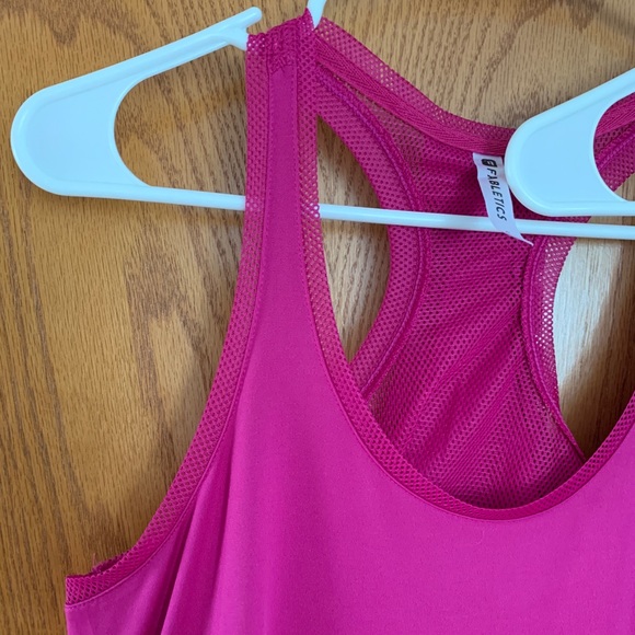 Fabletics Maxi Dress Racerback Mesh Size Small Blue Pink - Picture 6 of 15